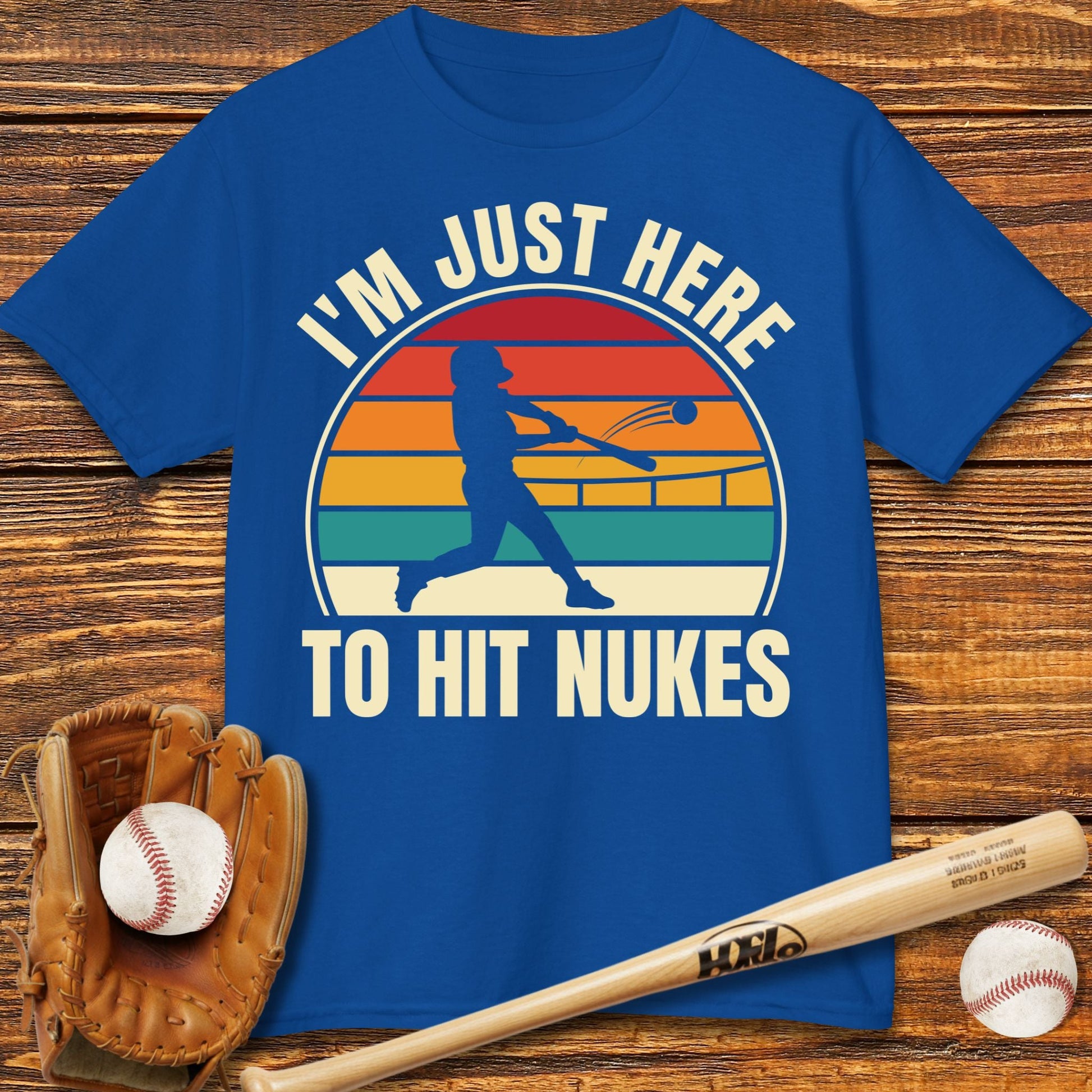 I'm Just Here To Hit Nukes Kids T-shirt - HomeRun PrintsKids clothes