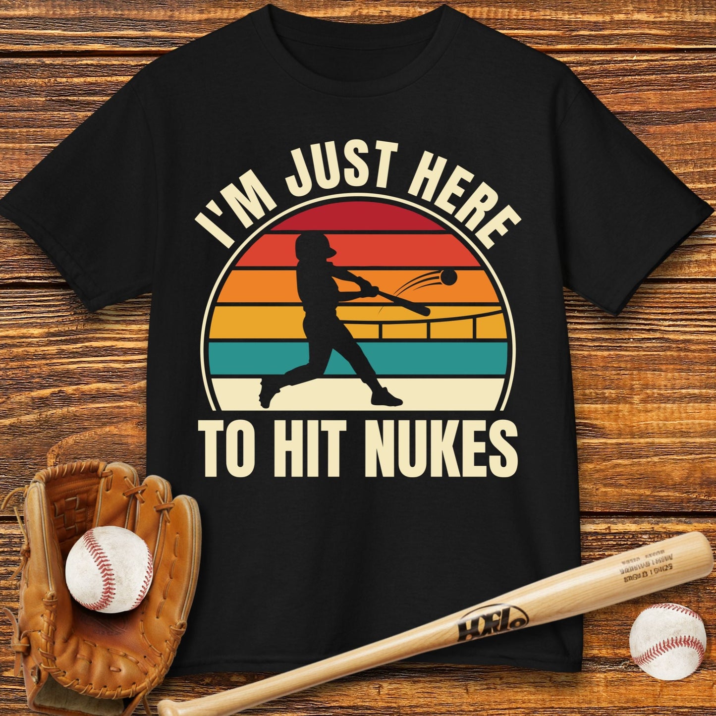I'm Just Here To Hit Nukes Kids T-shirt - HomeRun PrintsKids clothes