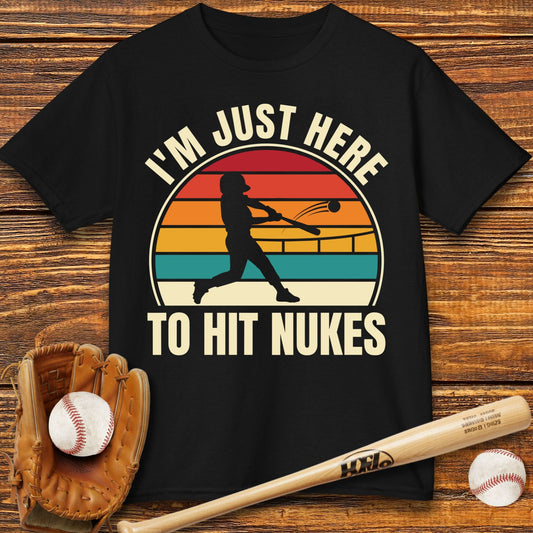 I'm Just Here To Hit Nukes Kids T-shirt - HomeRun PrintsKids clothes