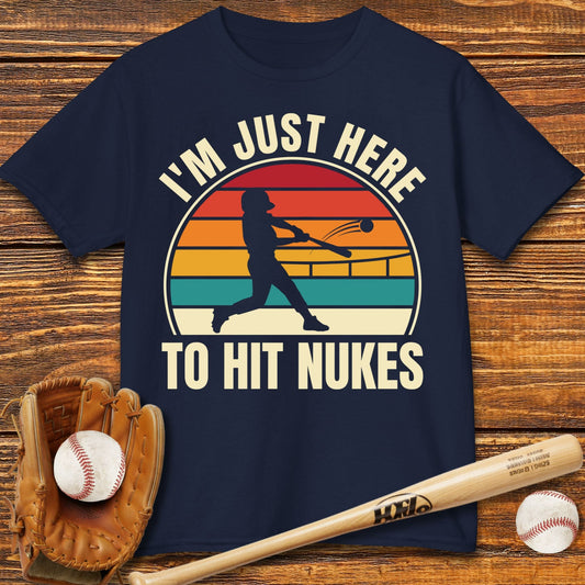 I'm Just Here To Hit Nukes Kids T-shirt - HomeRun PrintsKids clothes