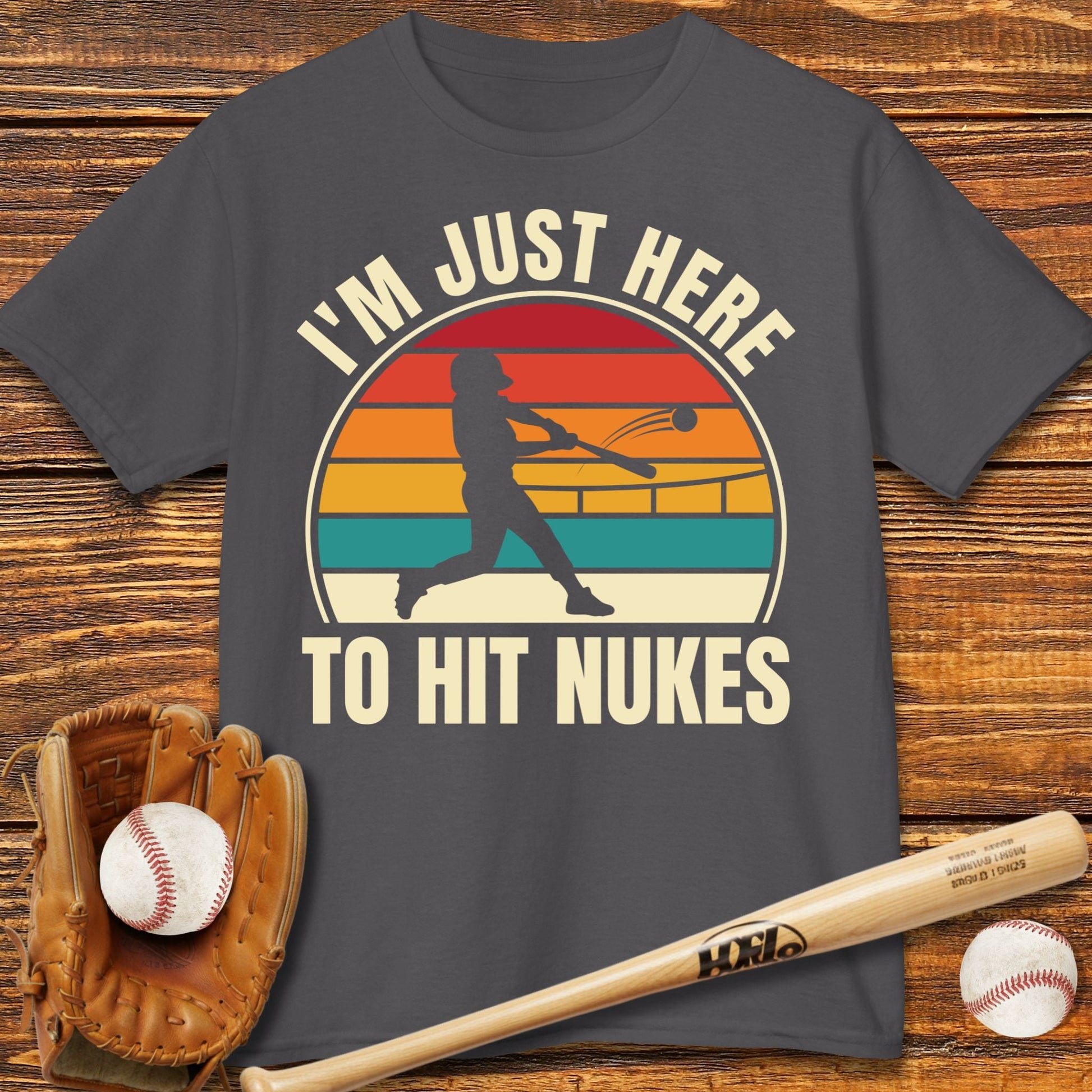 I'm Just Here To Hit Nukes Kids T-shirt - HomeRun PrintsKids clothes