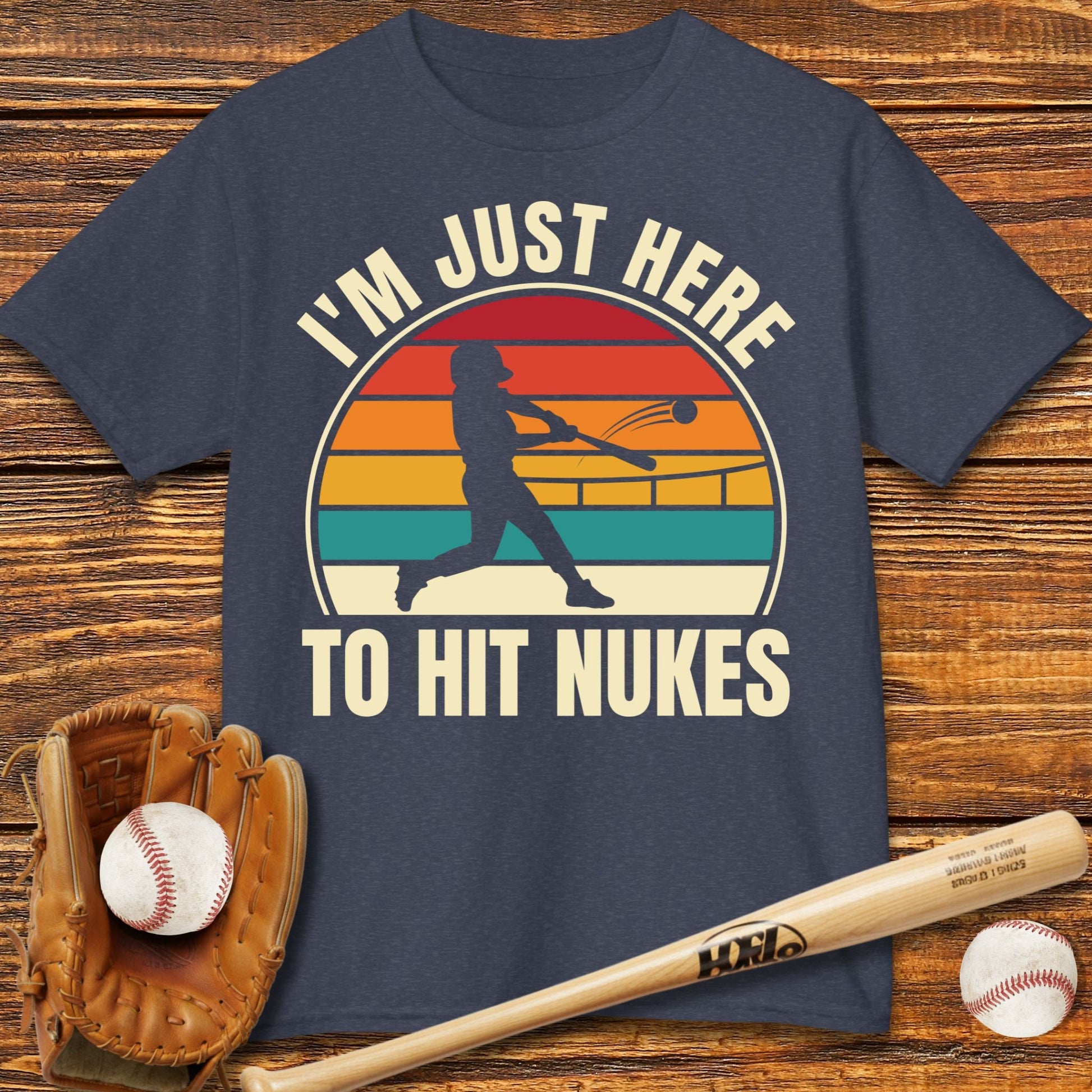 I'm Just Here To Hit Nukes Kids T-shirt - HomeRun PrintsKids clothes