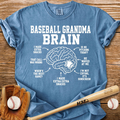 Inside Baseball Grandma's Brain T-Shirt - HomeRun PrintsComfort Colors