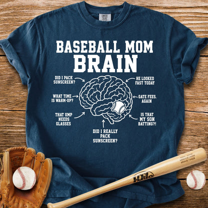Inside Baseball Mom's Brain T-Shirt - HomeRun PrintsComfort Colors