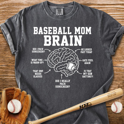 Inside Baseball Mom's Brain T-Shirt - HomeRun PrintsComfort Colors