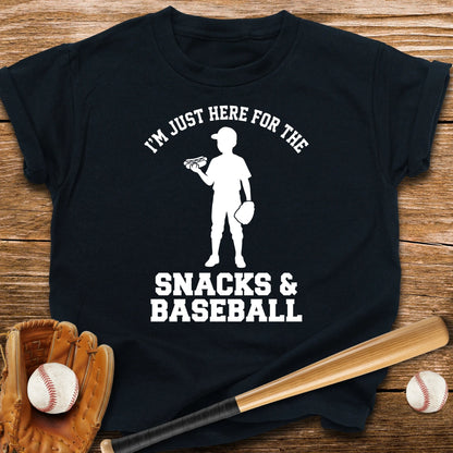 Just Here For Snacks Youth Tee - HomeRun PrintsKids clothes