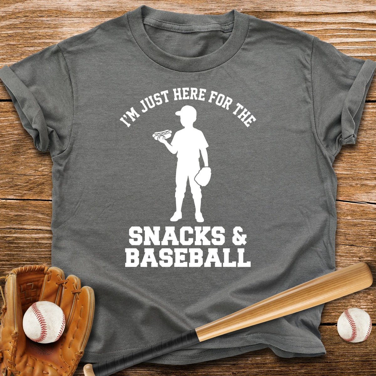 Just Here For Snacks Youth Tee - HomeRun PrintsKids clothes