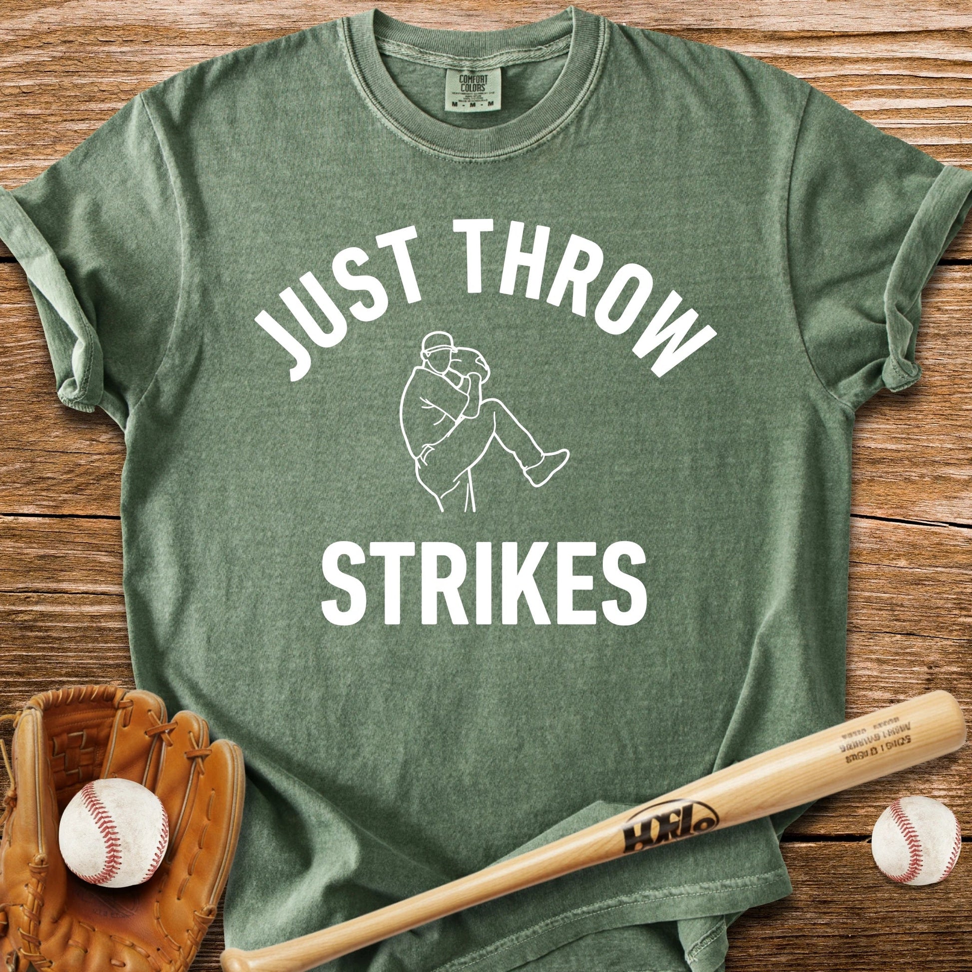 Just Throw Strikes - HomeRun PrintsComfort Colors