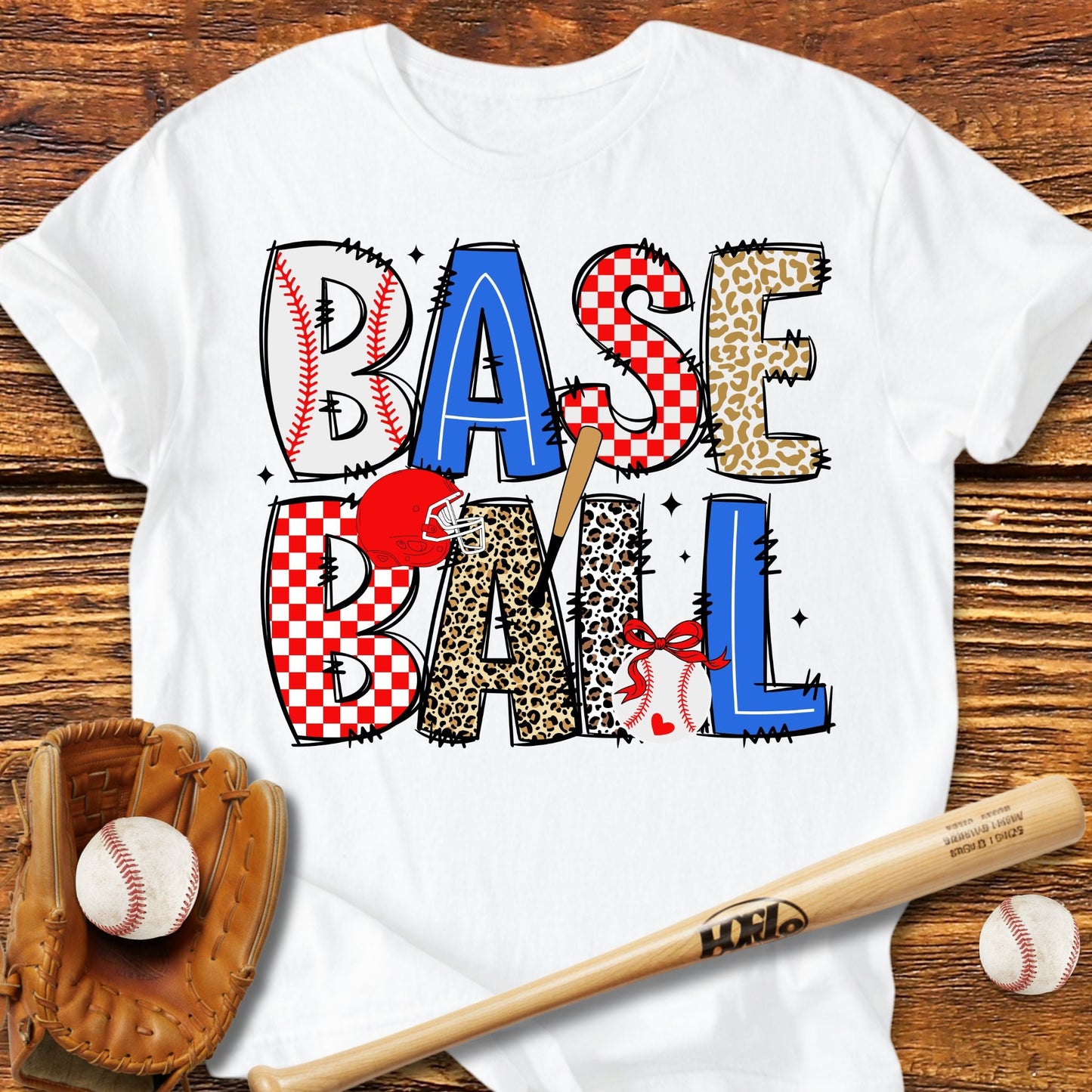 Leopard Print Baseball T-Shirt - HomeRun PrintsT-Shirt