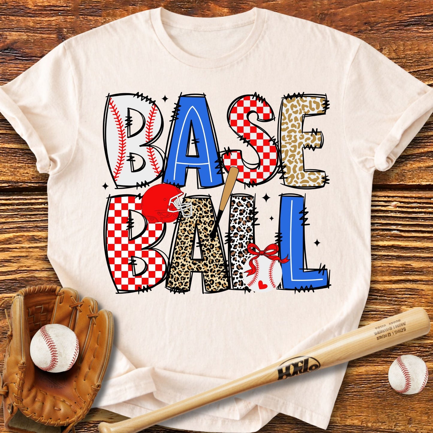 Leopard Print Baseball T-Shirt - HomeRun PrintsT-Shirt