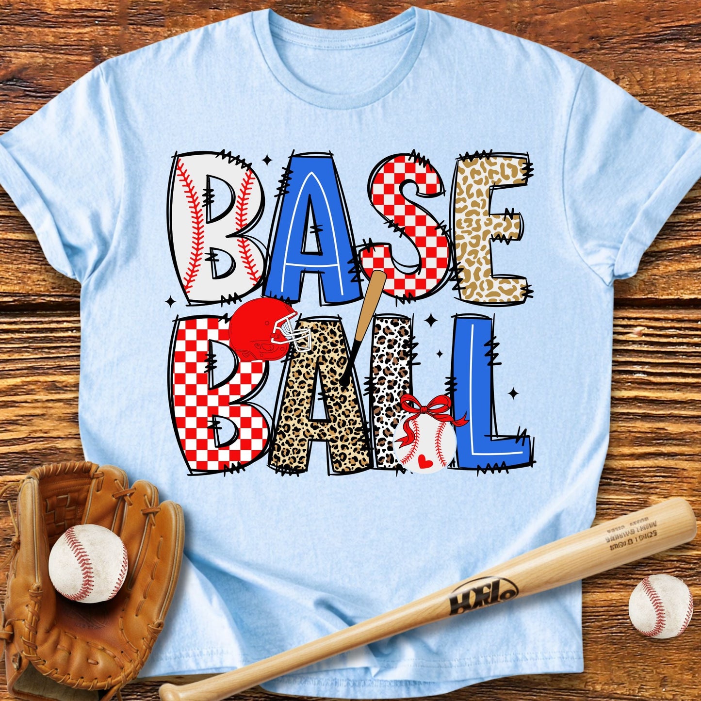 Leopard Print Baseball T-Shirt - HomeRun PrintsT-Shirt