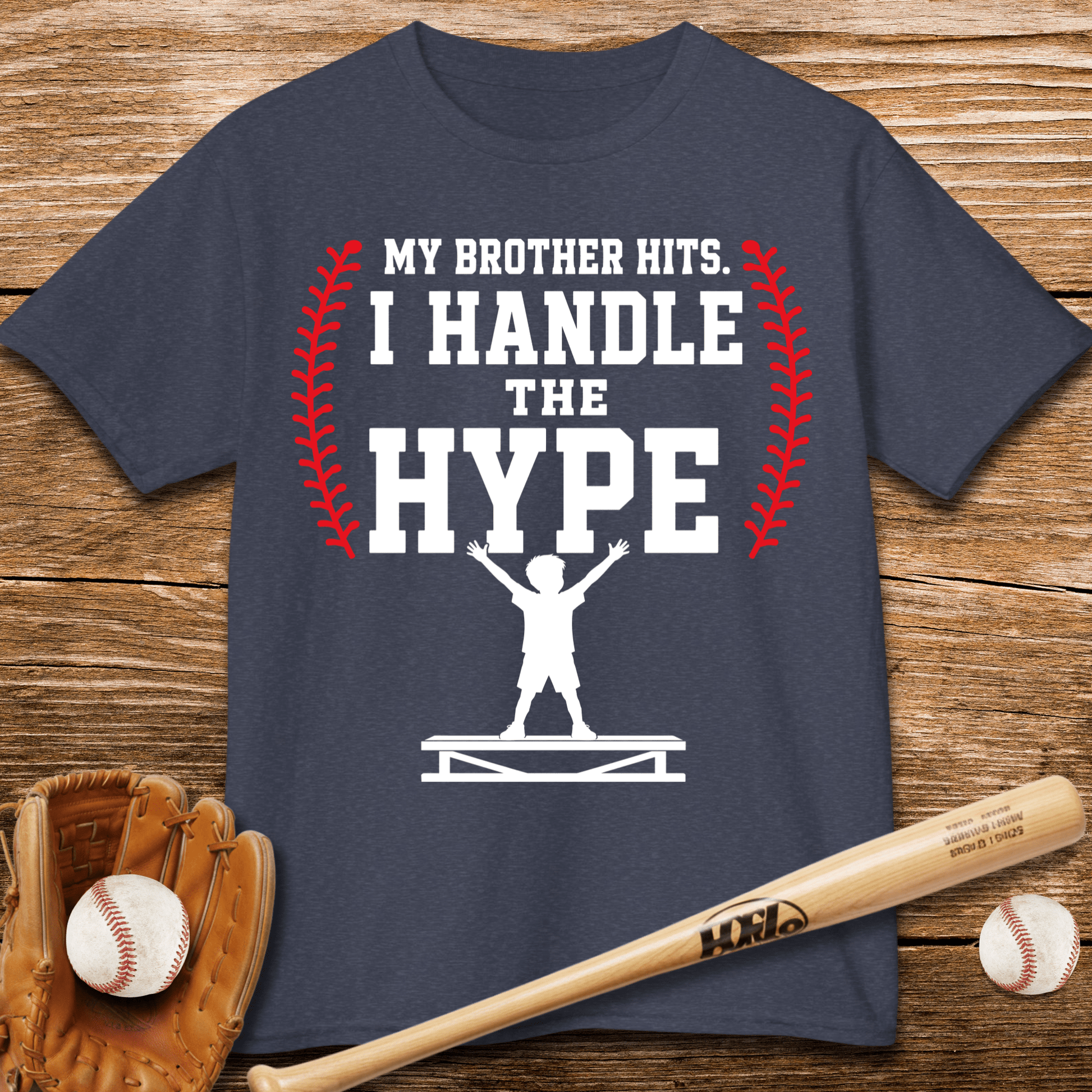 Little Brother Runs Hype Kids T-shirt - HomeRun PrintsKids clothes