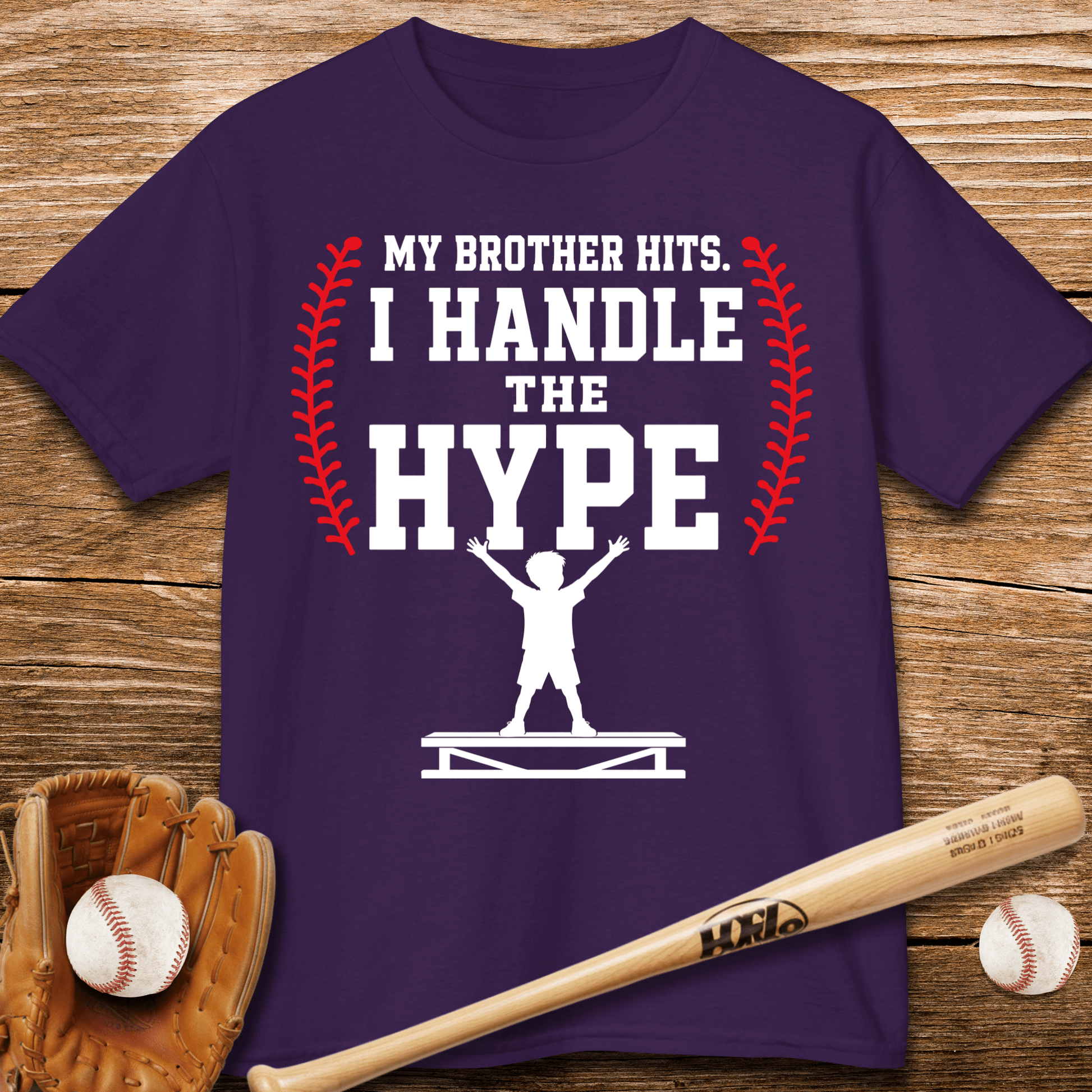 Little Brother Runs Hype Kids T-shirt - HomeRun PrintsKids clothes