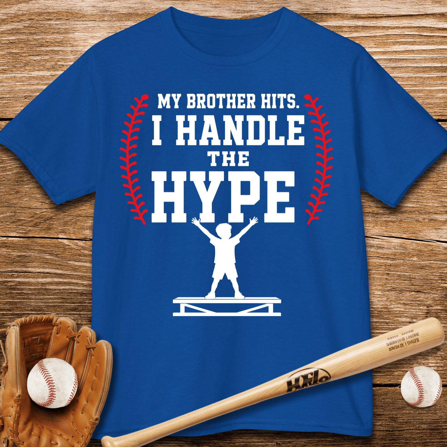 Little Brother Runs Hype Kids T-shirt - HomeRun PrintsKids clothes