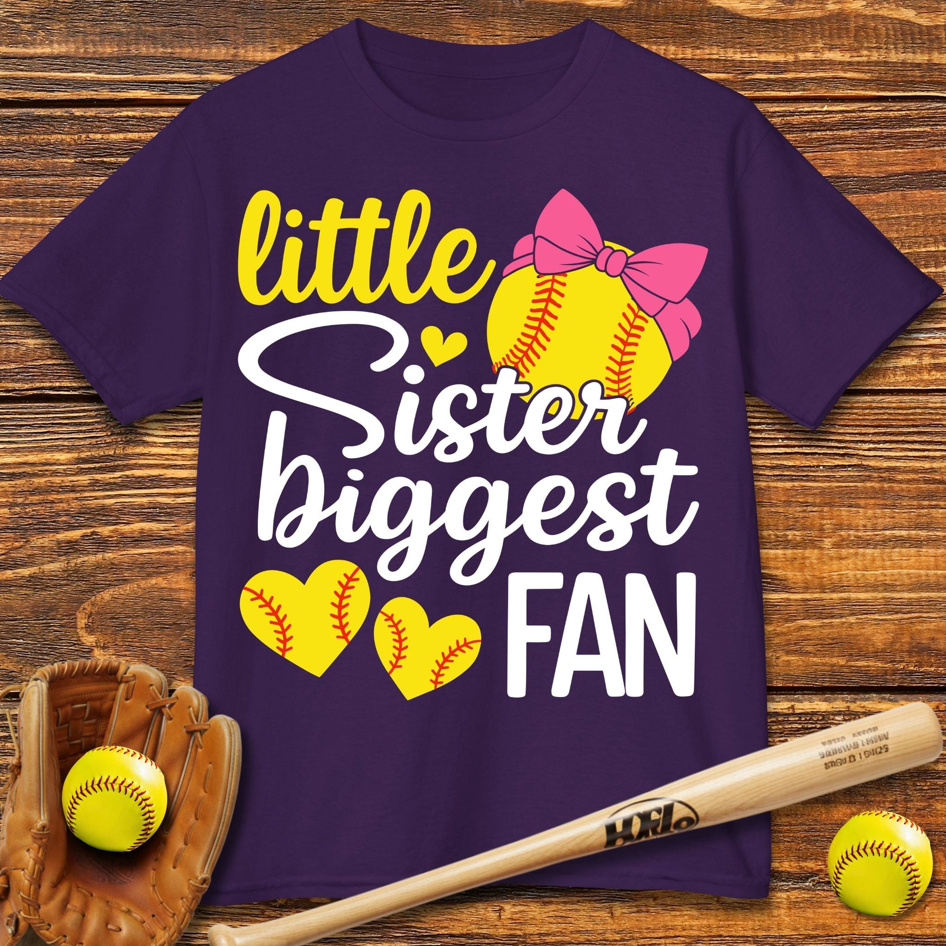 Little Sister Biggest Fan Kids T-shirt - HomeRun PrintsKids clothes