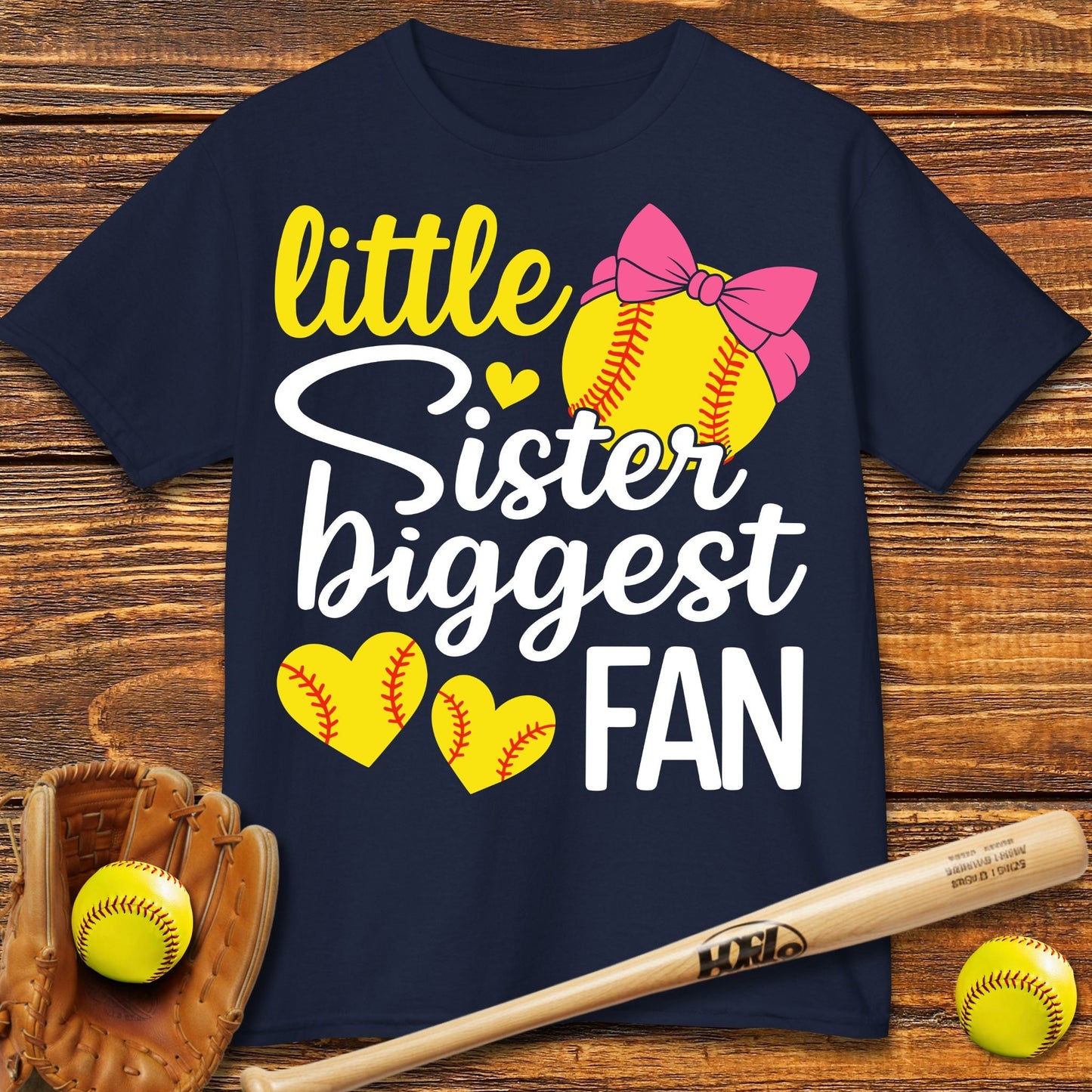 Little Sister Biggest Fan Kids T-shirt - HomeRun PrintsKids clothes