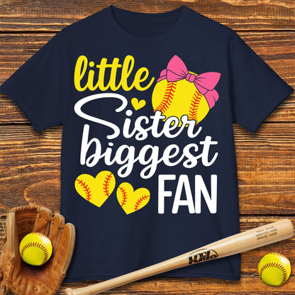 Little Sister Biggest Fan Kids T-shirt - HomeRun PrintsKids clothes