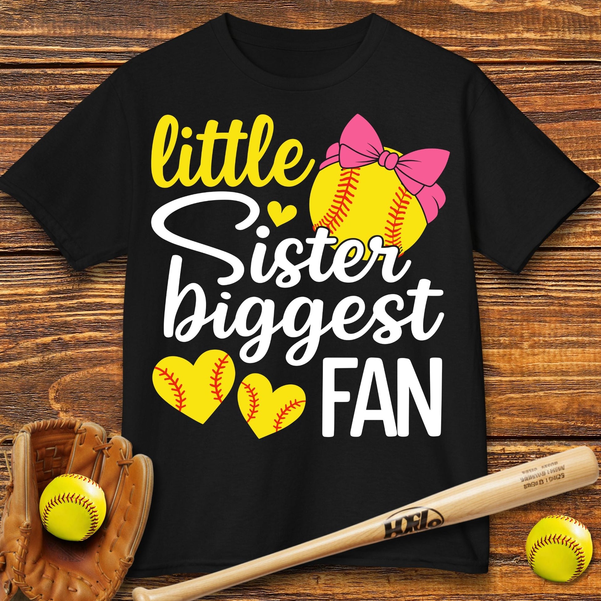Little Sister Biggest Fan Kids T-shirt - HomeRun PrintsKids clothes