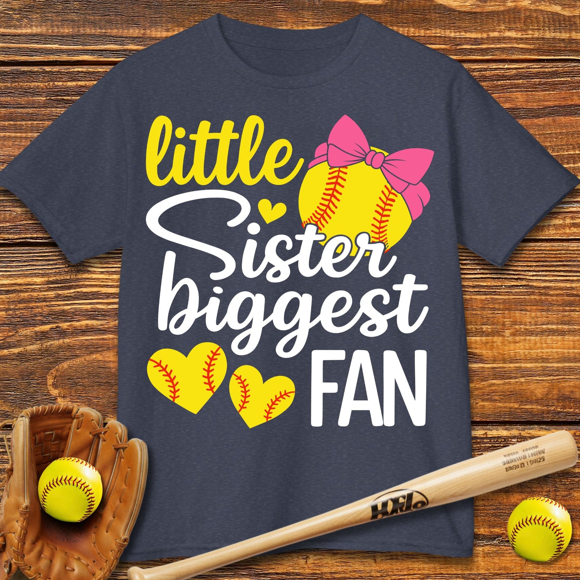 Little Sister Biggest Fan Kids T-shirt - HomeRun PrintsKids clothes