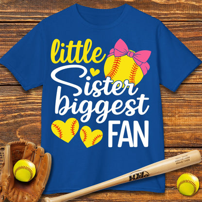 Little Sister Biggest Fan Kids T-shirt - HomeRun PrintsKids clothes
