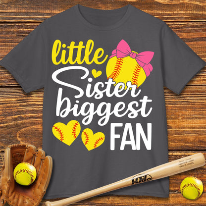 Little Sister Biggest Fan Kids T-shirt - HomeRun PrintsKids clothes