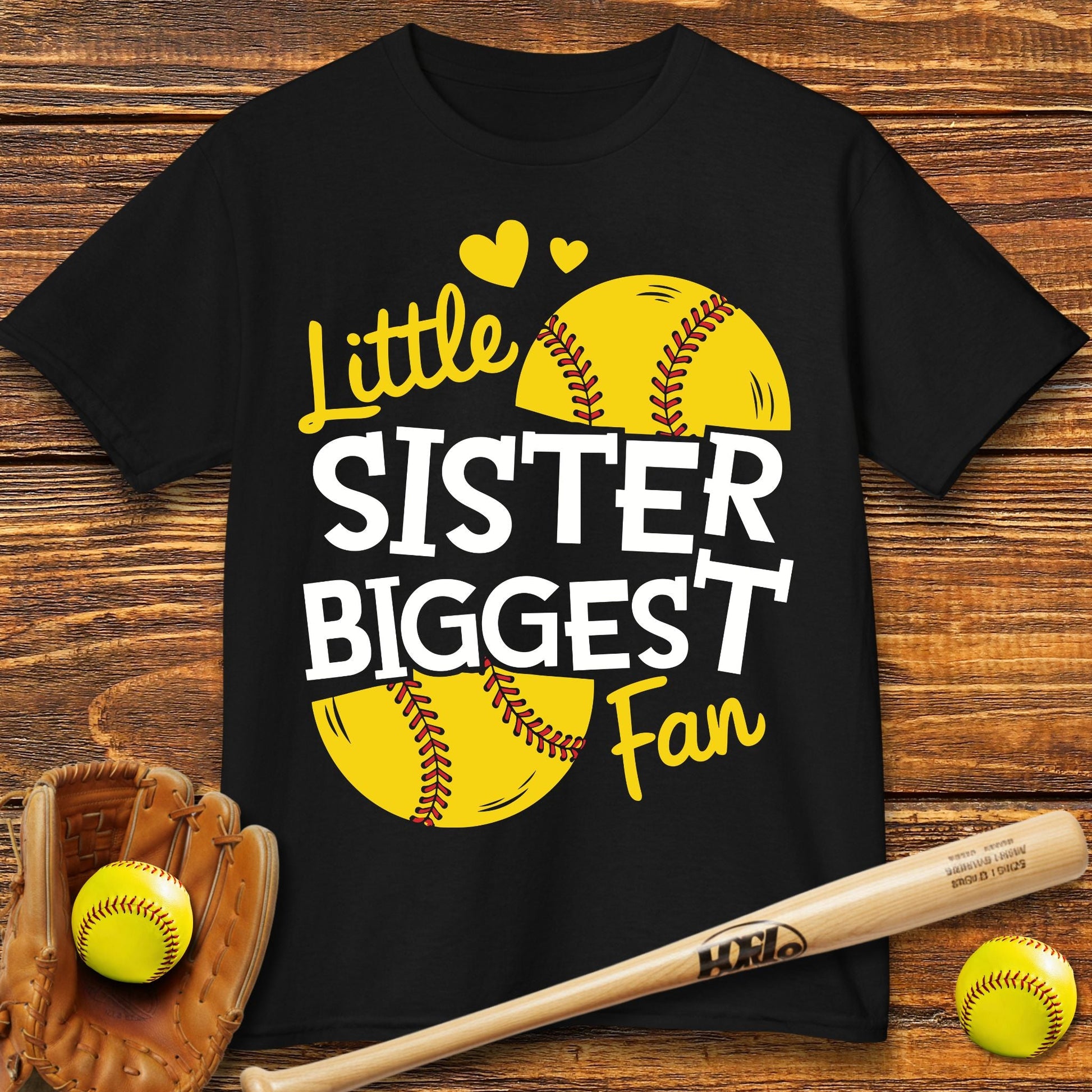 Little Sister Softball Kids T-shirt - HomeRun PrintsKids clothes