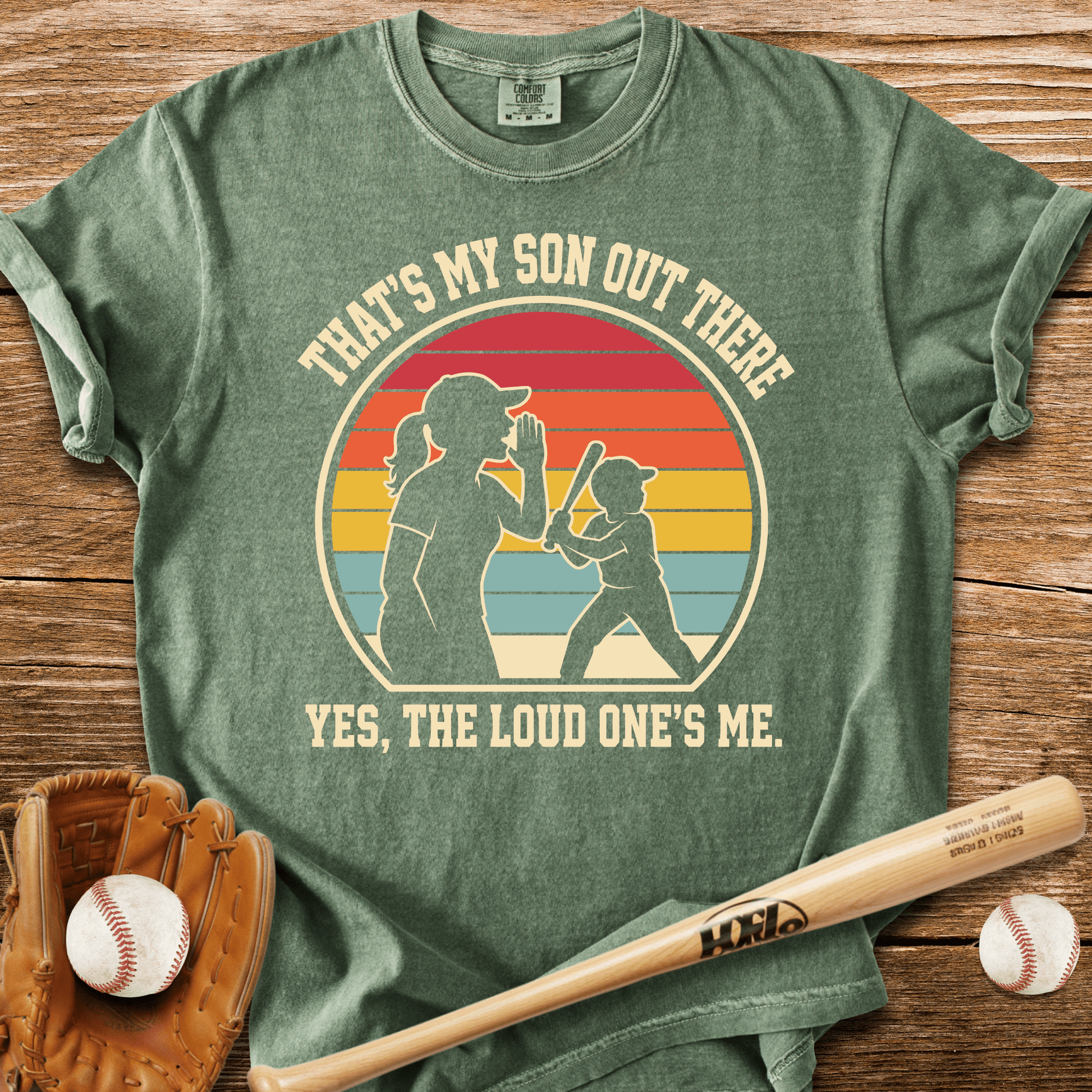 Loud Baseball Mom T-Shirt - HomeRun PrintsComfort Colors