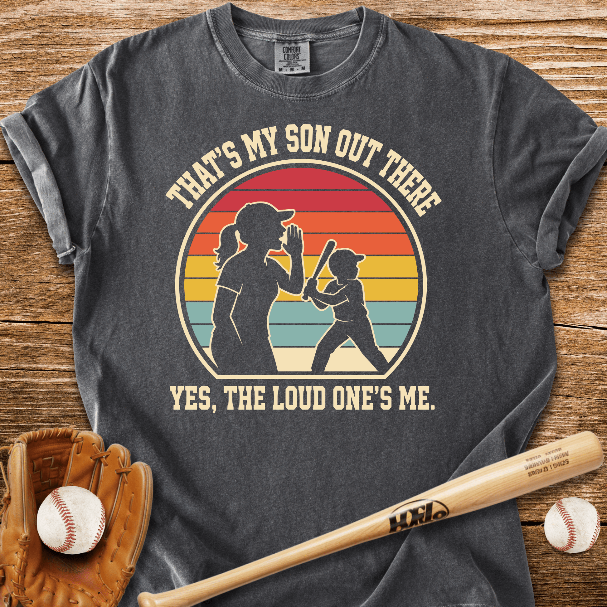 Loud Baseball Mom T-Shirt - HomeRun PrintsComfort Colors