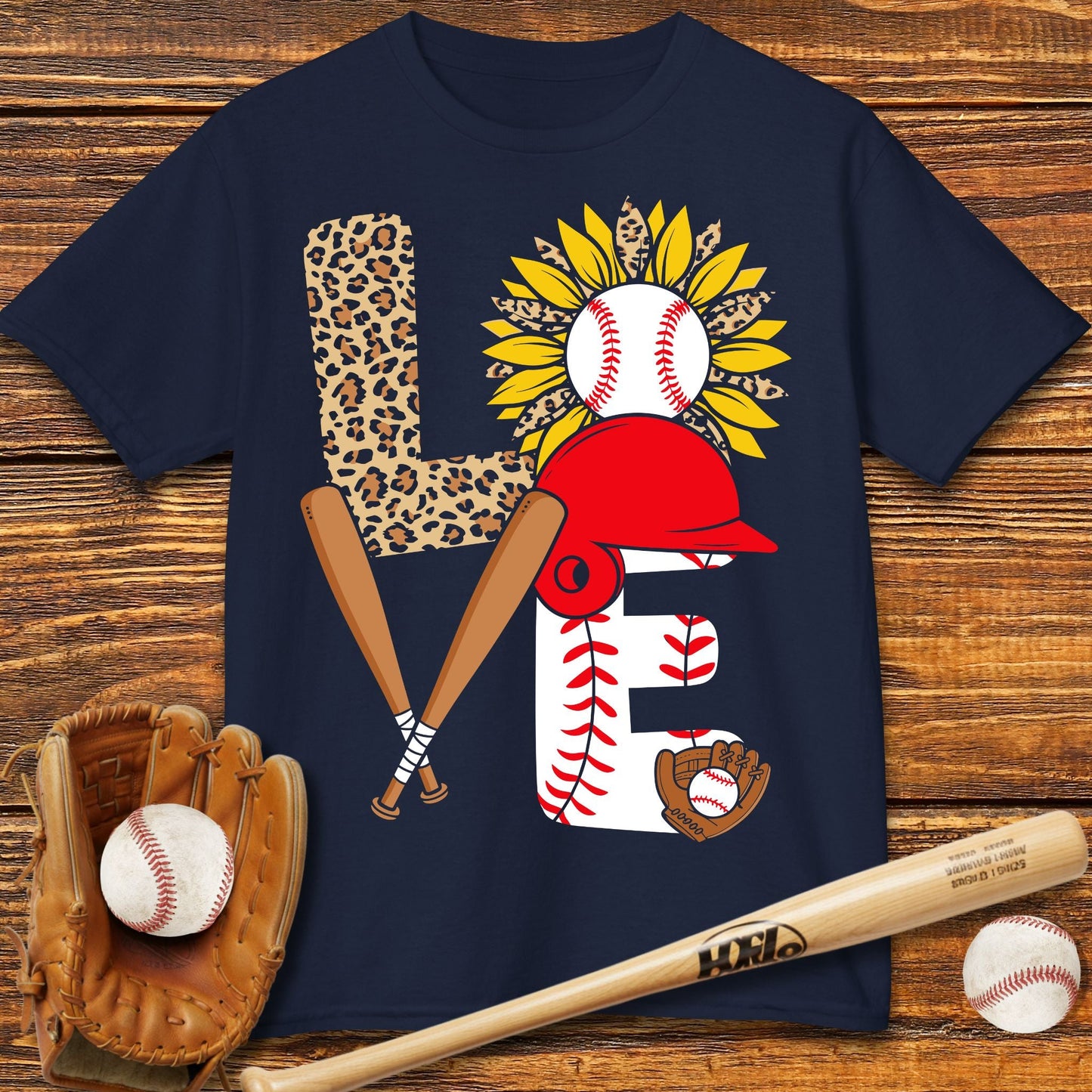 Love Baseball Sunflower Kids Tee - HomeRun PrintsKids clothes