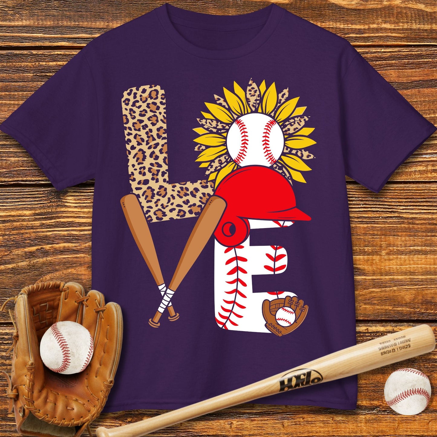 Love Baseball Sunflower Kids Tee - HomeRun PrintsKids clothes
