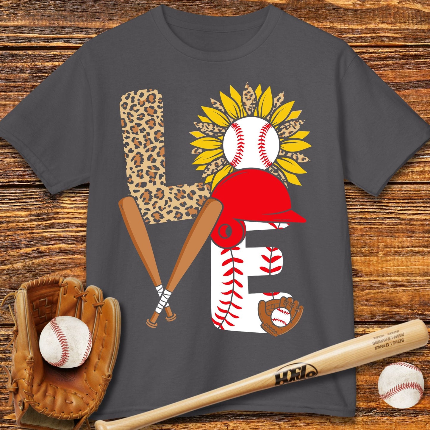 Love Baseball Sunflower Kids Tee - HomeRun PrintsKids clothes