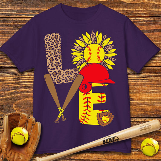 Love Softball Kids T-shirt - HomeRun PrintsKids clothes