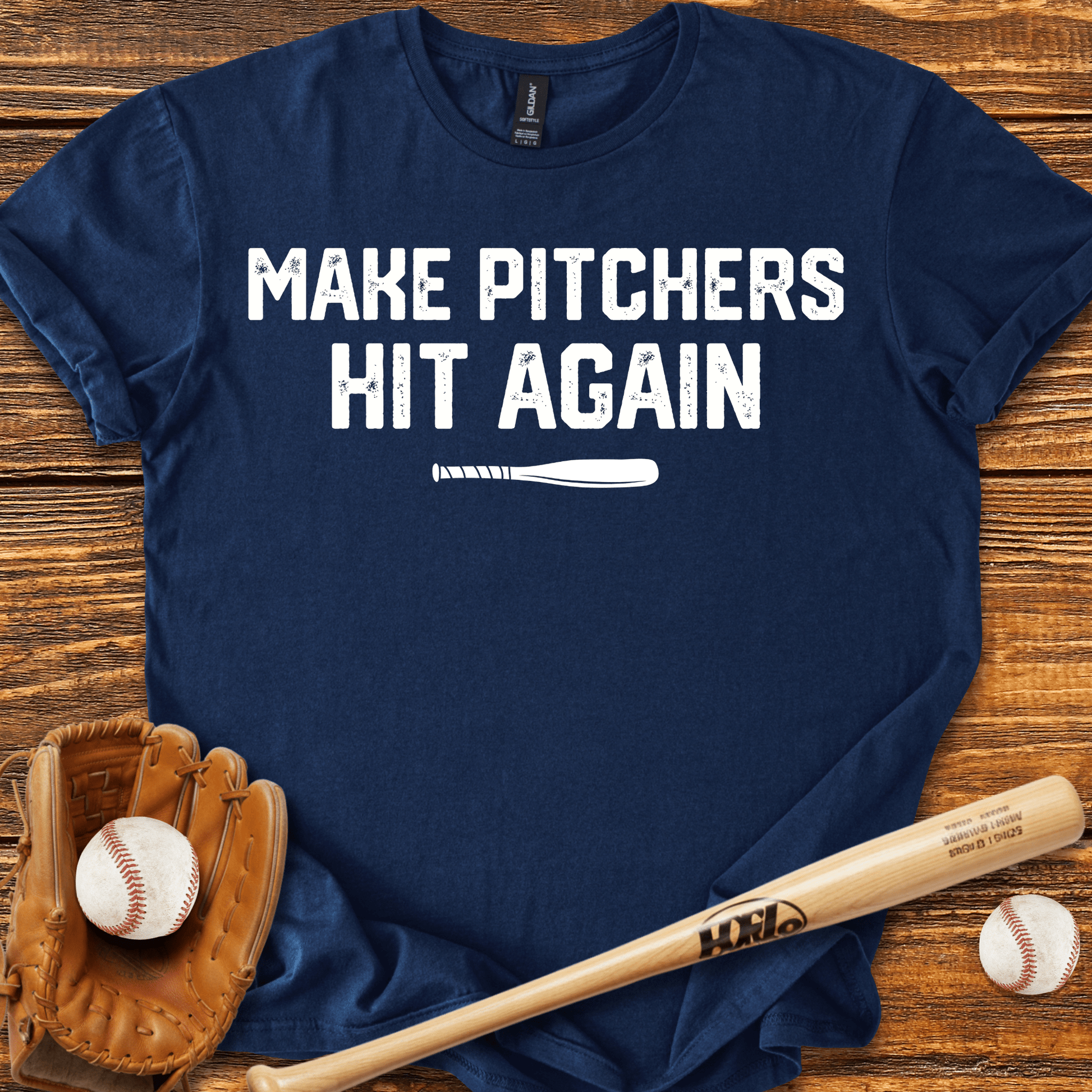 Make Pitchers Hit Again T-Shirt - HomeRun PrintsT-Shirt