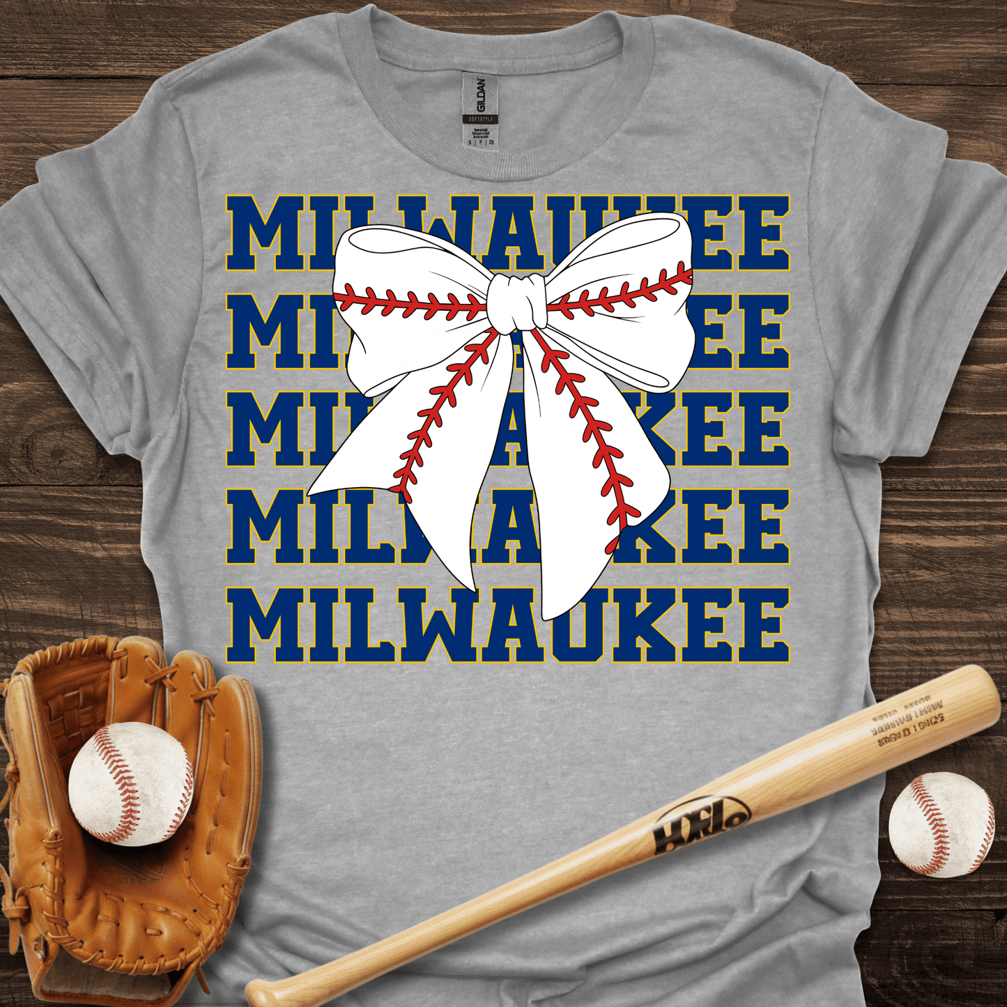 Milwaukee Coquette Baseball T-Shirt - HomeRun PrintsT-Shirt