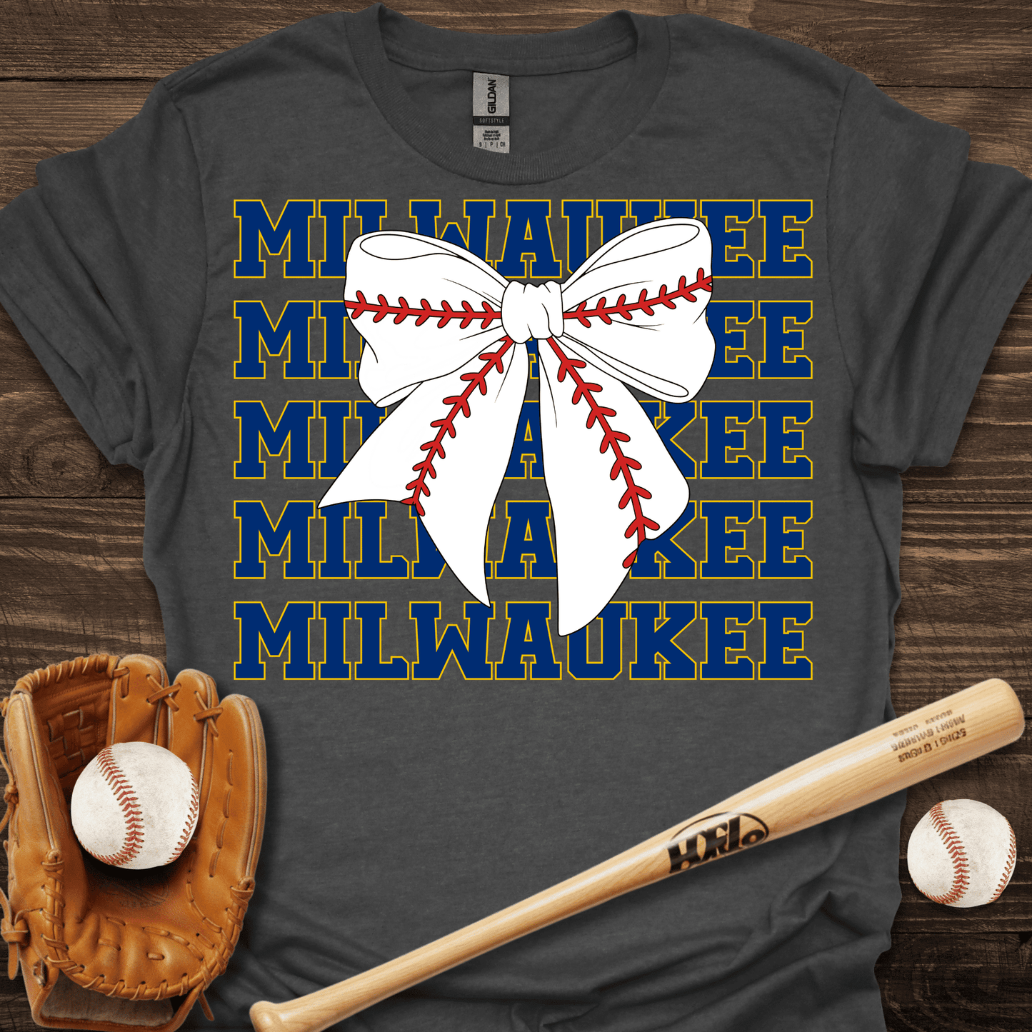 Milwaukee Coquette Baseball T-Shirt - HomeRun PrintsT-Shirt
