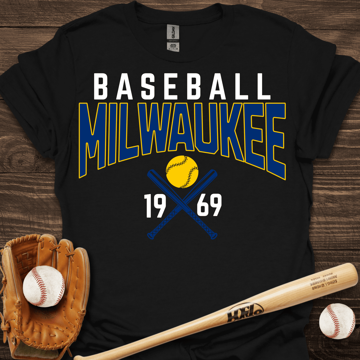Milwaukee Retro Baseball T-Shirt - HomeRun PrintsT-Shirt