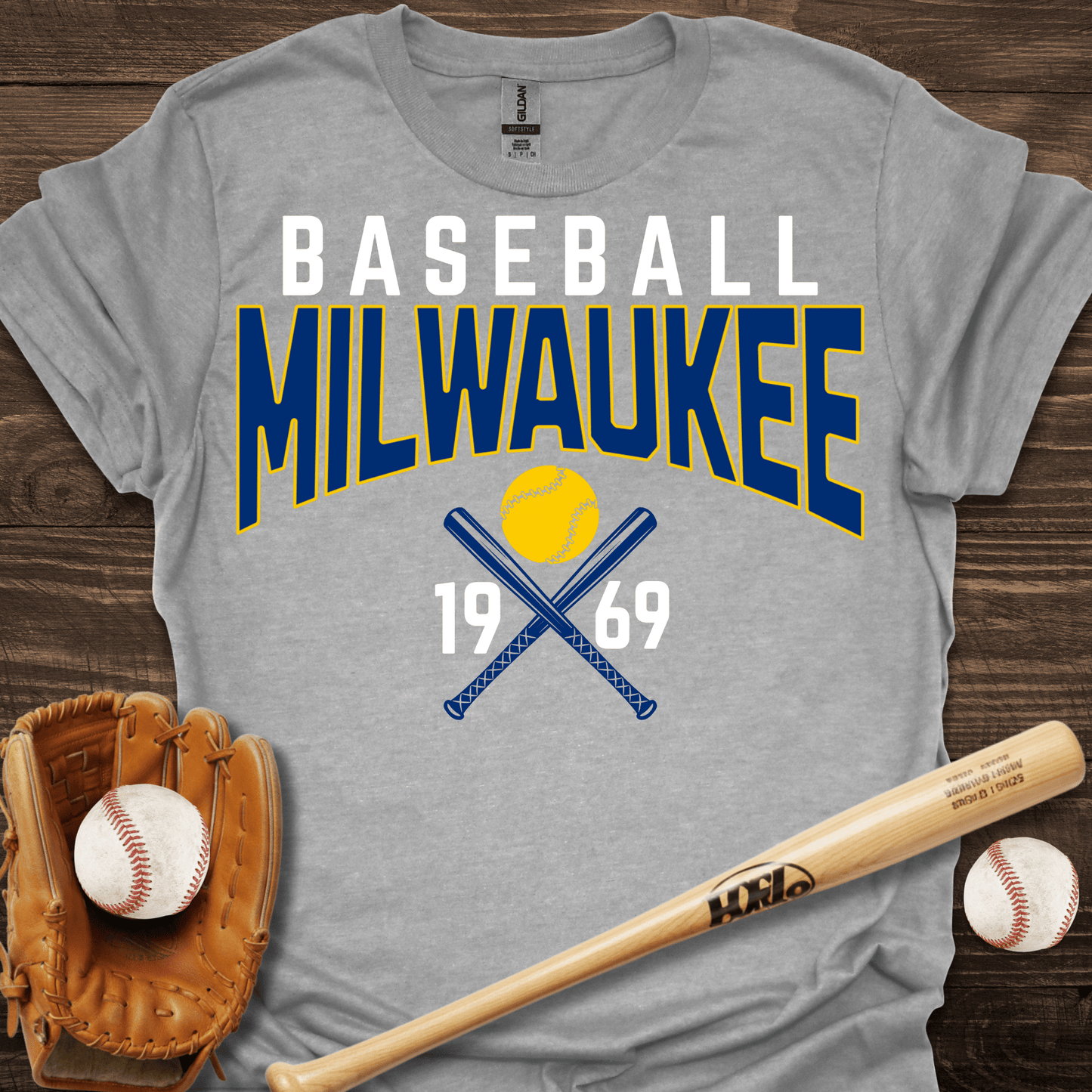Milwaukee Retro Baseball T-Shirt - HomeRun PrintsT-Shirt