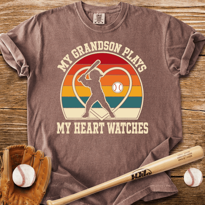 My Grandson Plays Heart Watches T-Shirt - HomeRun PrintsComfort Colors