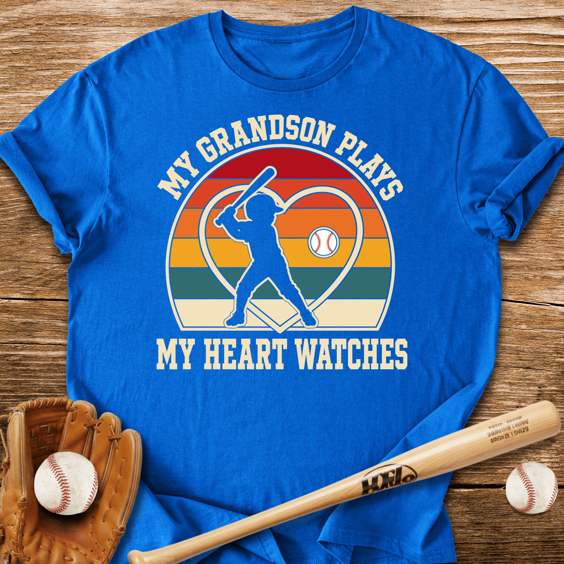 My Grandson Plays Heart Watches T-Shirt - HomeRun PrintsT-Shirt