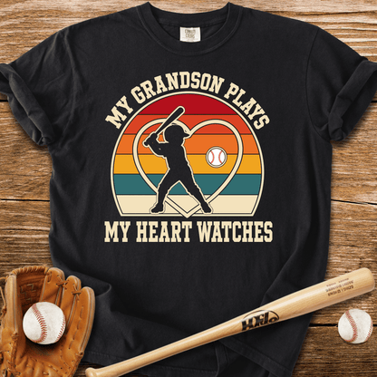 My Grandson Plays Heart Watches T-Shirt - HomeRun PrintsComfort Colors