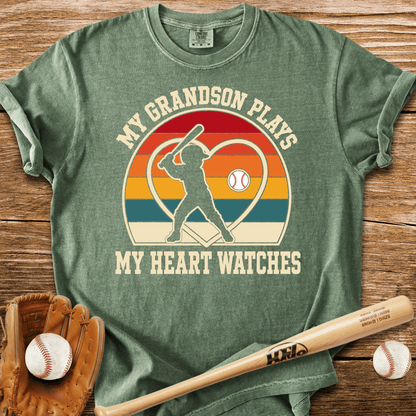 My Grandson Plays Heart Watches T-Shirt - HomeRun PrintsComfort Colors