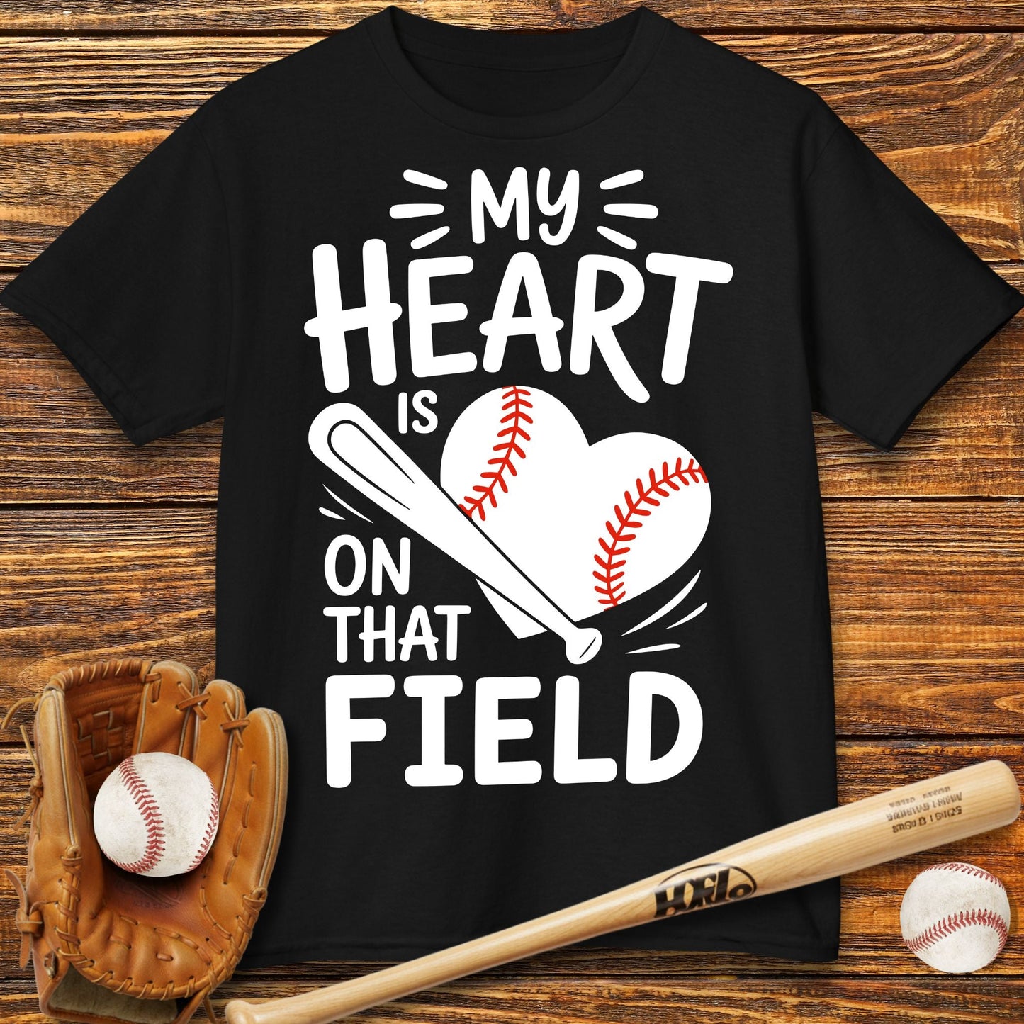 My Heart Is On That Field Kids T-Shirt - HomeRun PrintsKids clothes