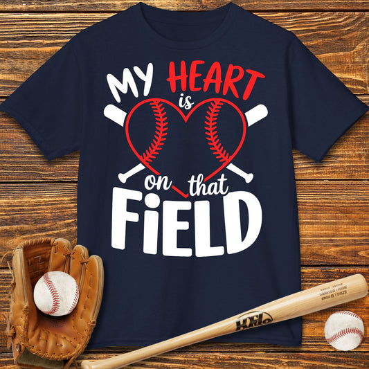 My Heart Is On That Field Kids T-Shirt - HomeRun PrintsKids clothes