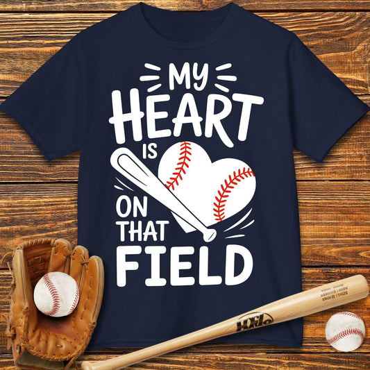 My Heart Is On That Field Kids T-Shirt - HomeRun PrintsKids clothes