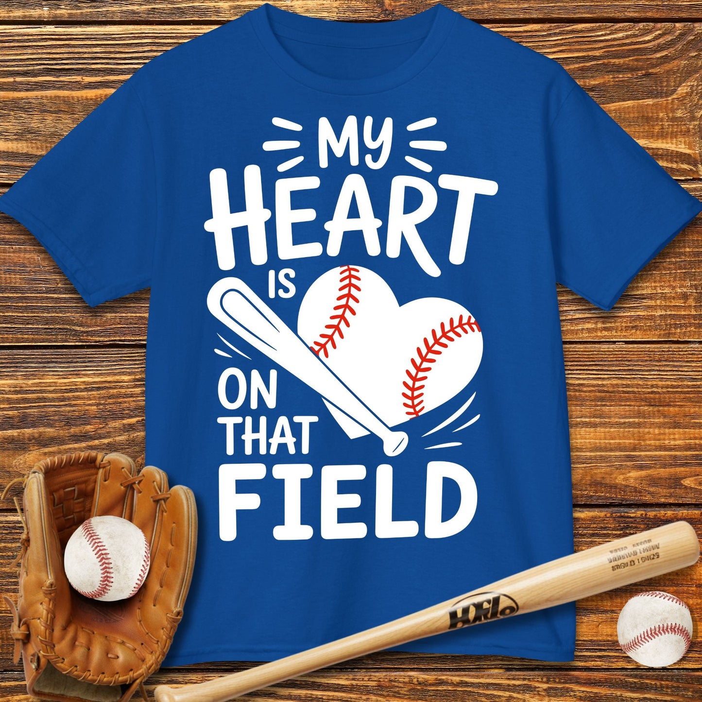 My Heart Is On That Field Kids T-Shirt - HomeRun PrintsKids clothes