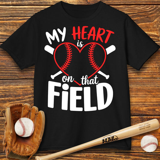 My Heart Is On That Field Kids T-Shirt - HomeRun PrintsKids clothes
