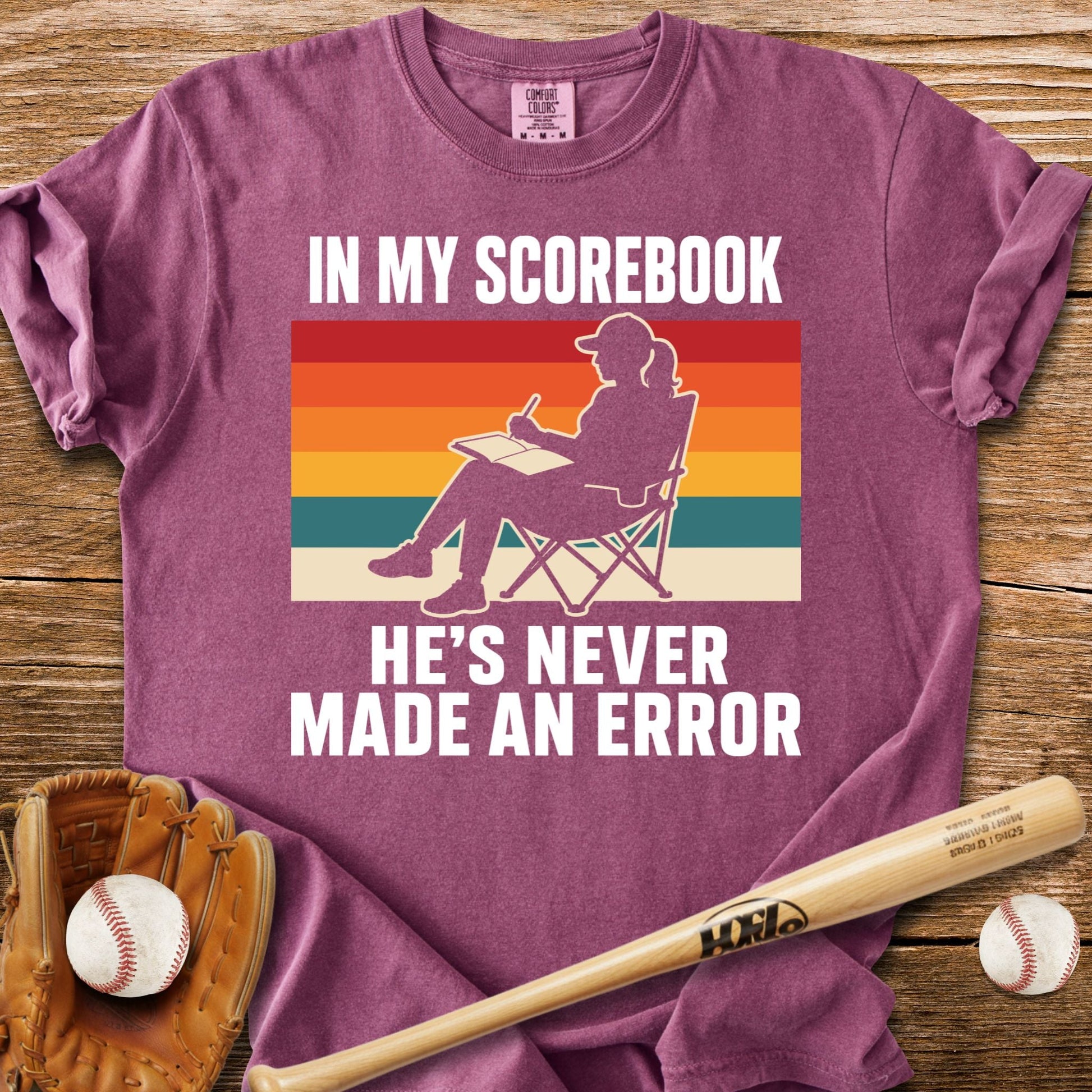 Never An Error In My Book T-Shirt - HomeRun PrintsComfort Colors