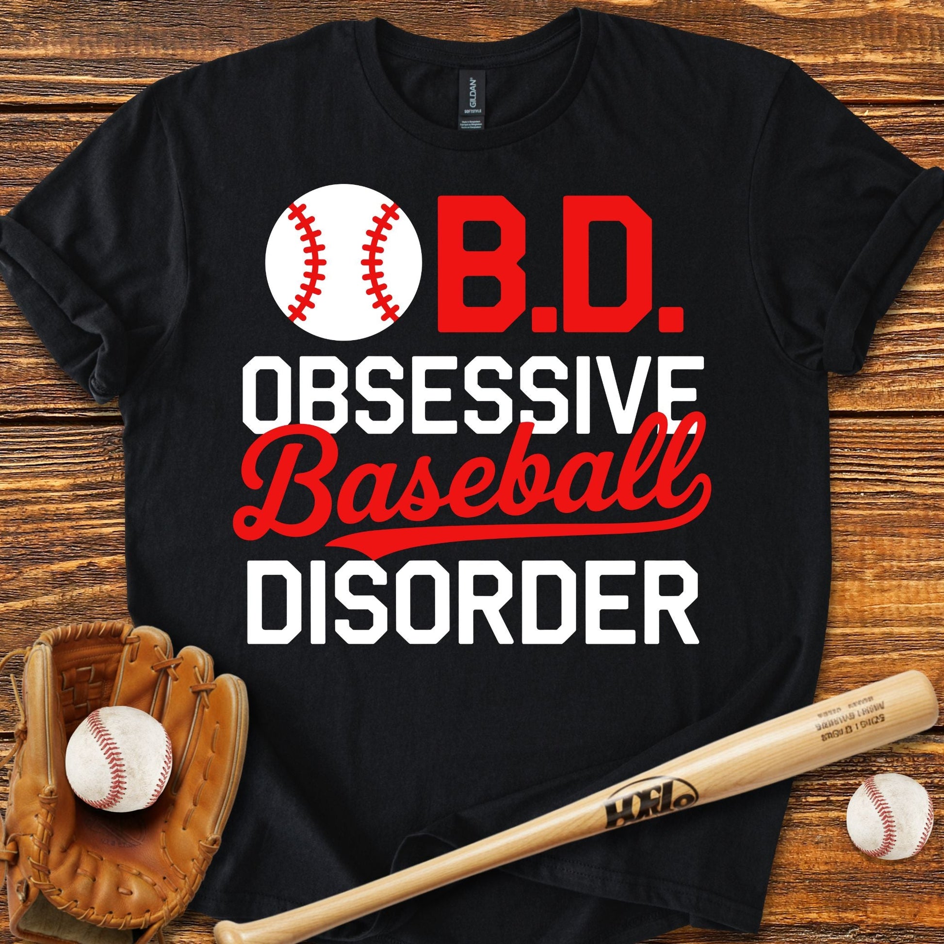 Obsessive Baseball Disorder T-shirt - HomeRun PrintsT-Shirt