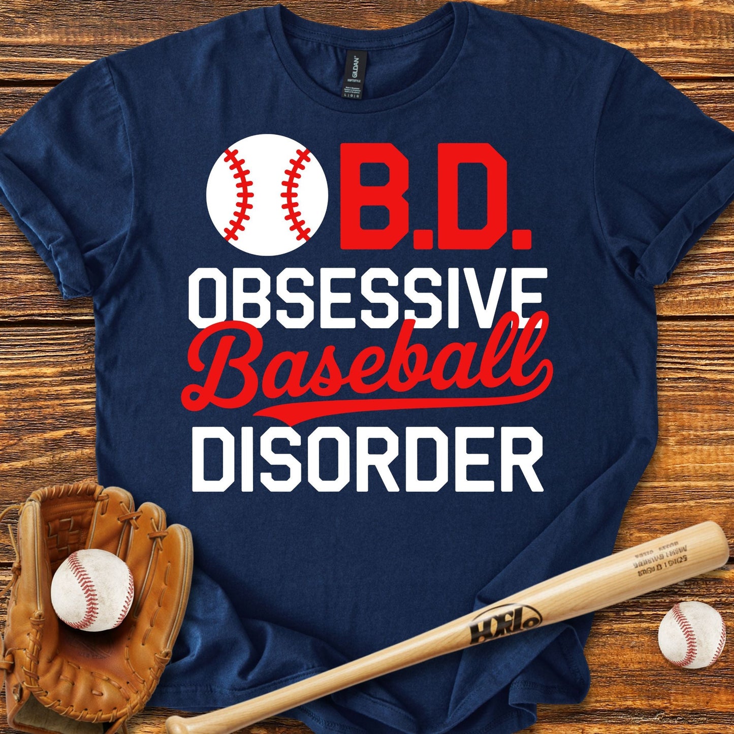 Obsessive Baseball Disorder T-shirt - HomeRun PrintsT-Shirt