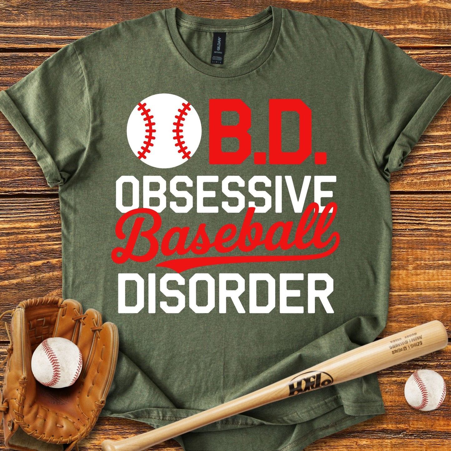 Obsessive Baseball Disorder T-shirt - HomeRun PrintsT-Shirt